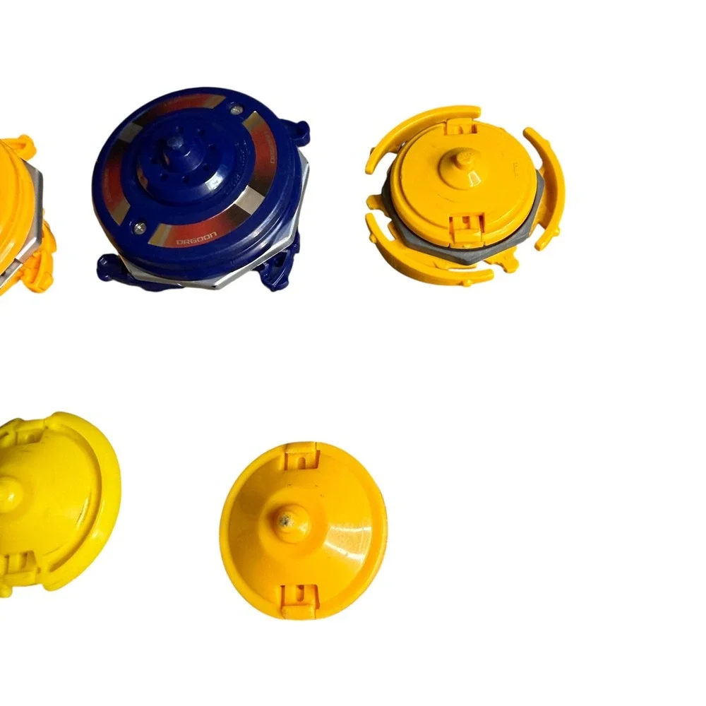 Vintage Beyblade Dragoon Lot 5pc Blue‎ Yellow Original Series Battling Tops